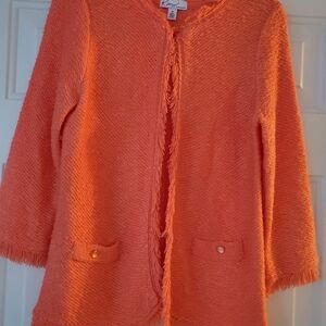 Kim Rogers Blazer/Cardigan Orange Size M